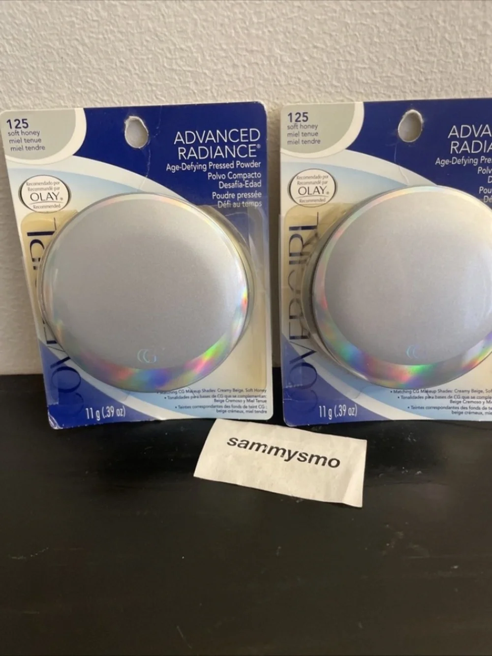 Covergirl Advanced Radiance Age Defying Pressed Powder, 125 Soft Honey x2